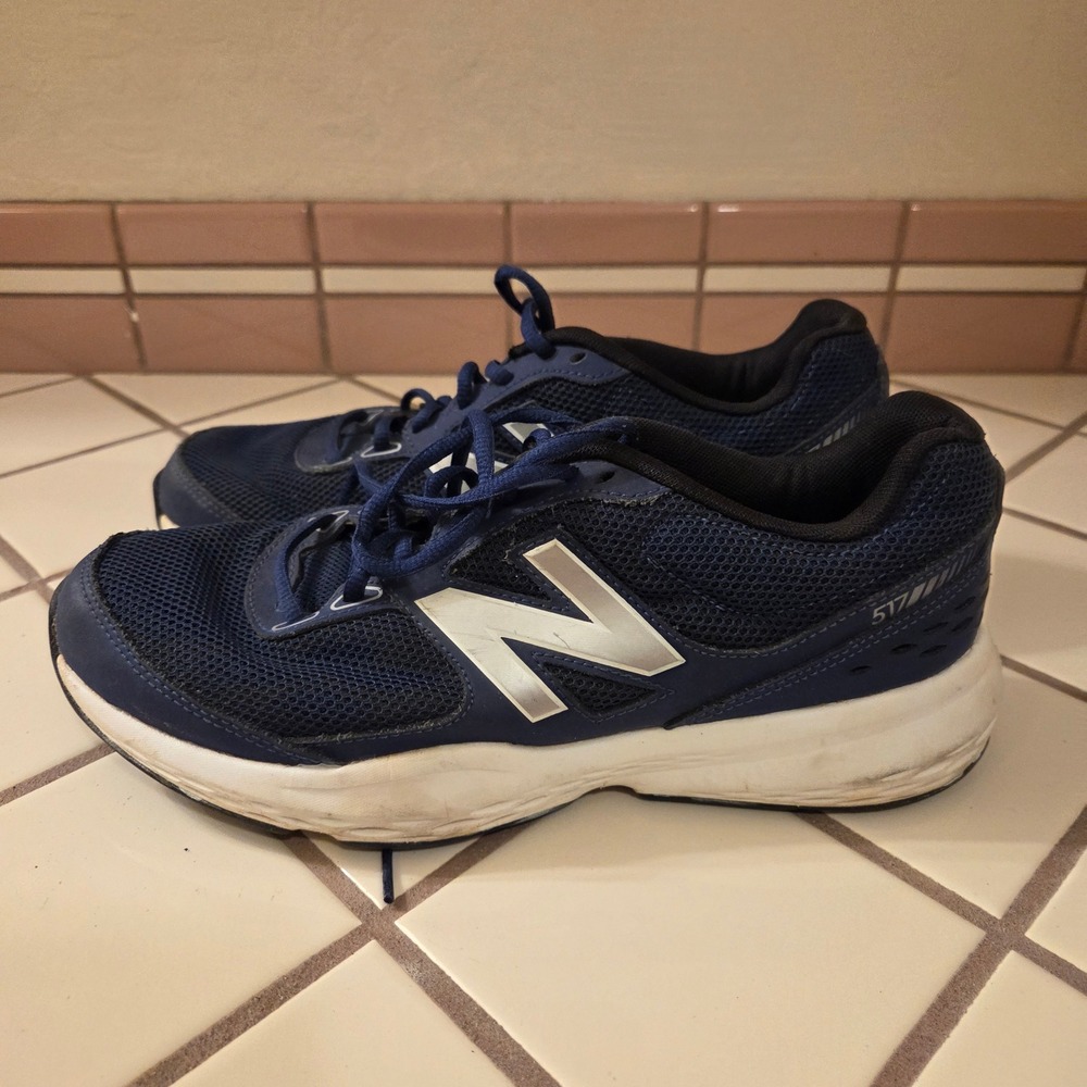 New Balance 517v1 Mens 8 Navy Blue Silver Training Shoes MX517NR1 ABZORB